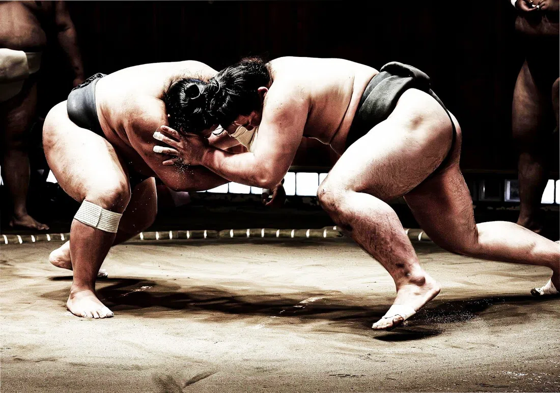 Yokozuna Sumo Stable Morning Practice in Osaka (Furuichi), Osaka